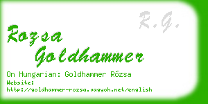 rozsa goldhammer business card